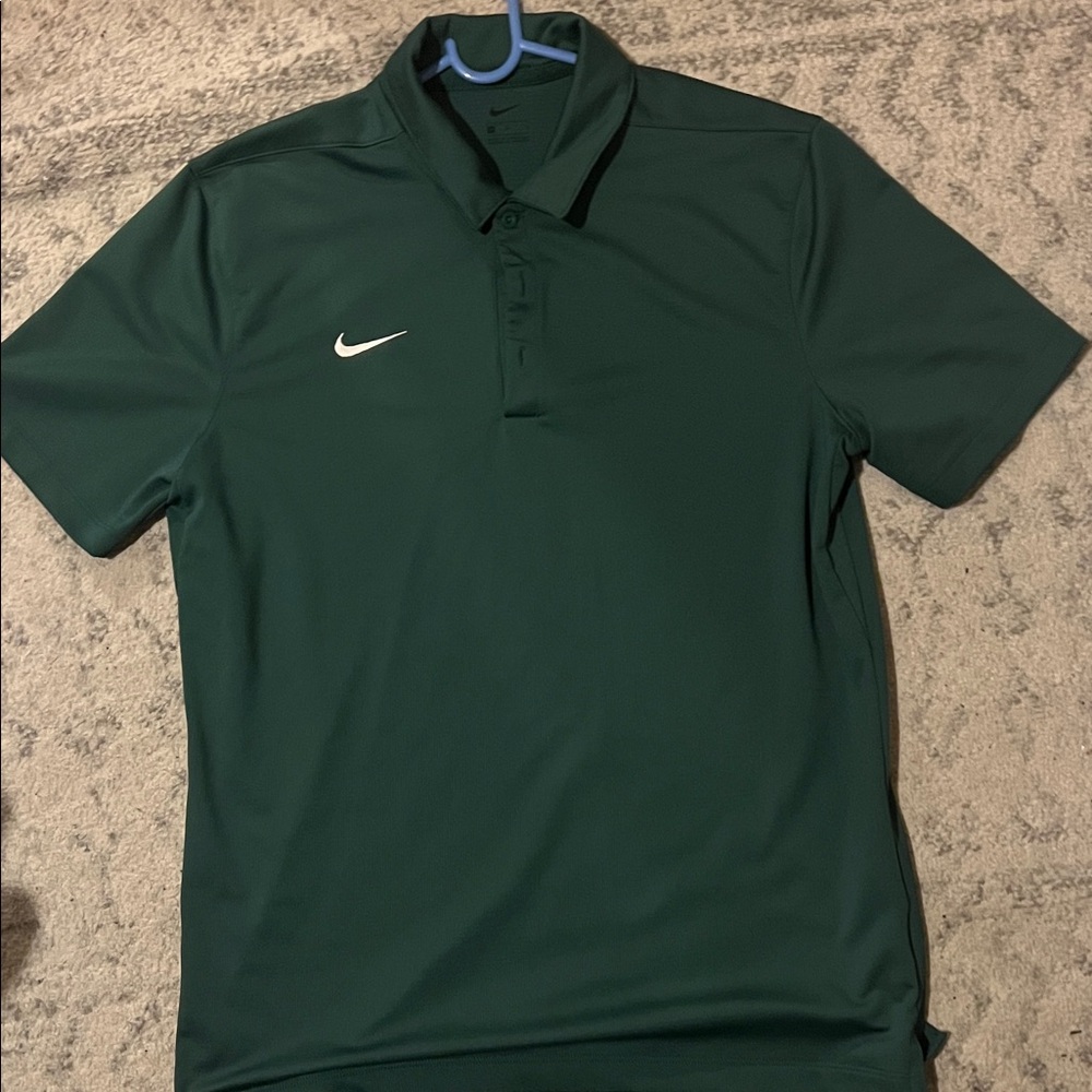 Nike Men's Dark Green Polo Shirt